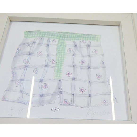 Kolene E Spicher Lingerie Art Pair Brasserie Bra Boxers Shorts Signed Numbered - Picture 7 of 11